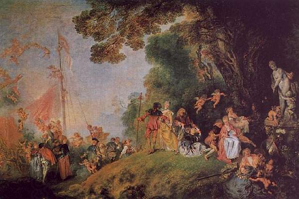 Jean-Antoine Watteau Pilgrimage to Cythera oil painting picture